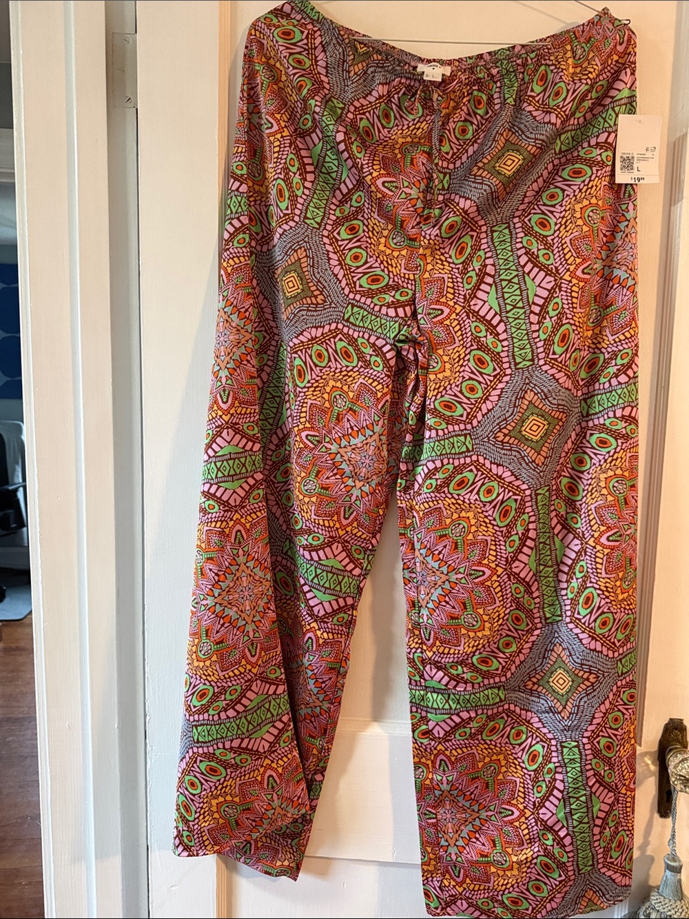 Satin wide leg pants